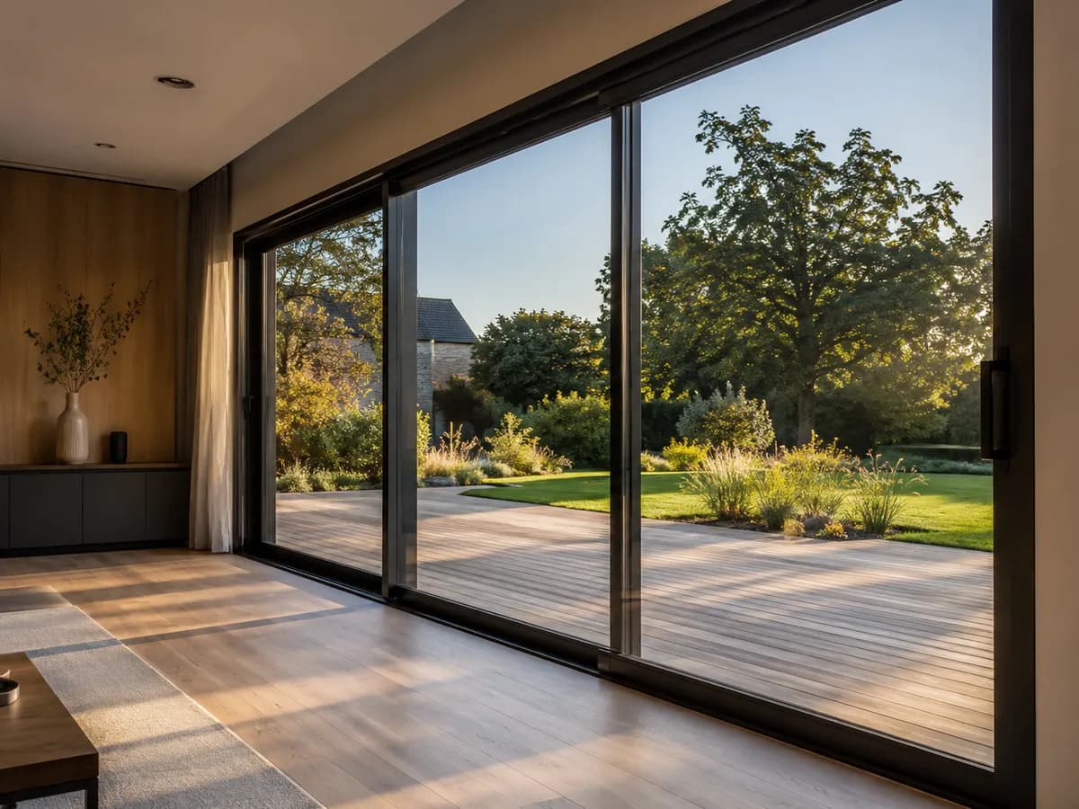 Baies coulissantes et fenêtres en aluminium posées sur une maison nantaise